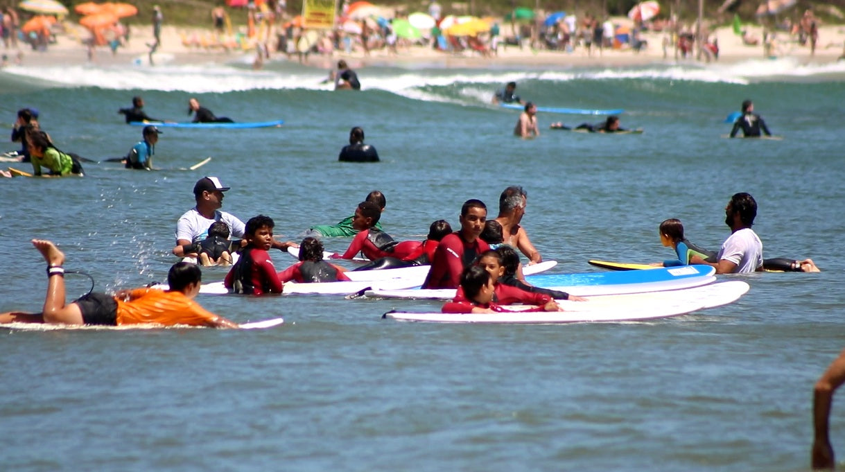 Group Surf Lessons & Working from the Beach